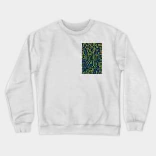 African Abstract Art Pattern - "Ndalu" - Green and Blue Design Crewneck Sweatshirt